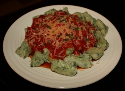 Potato and Spinach Gnocchi Plate
